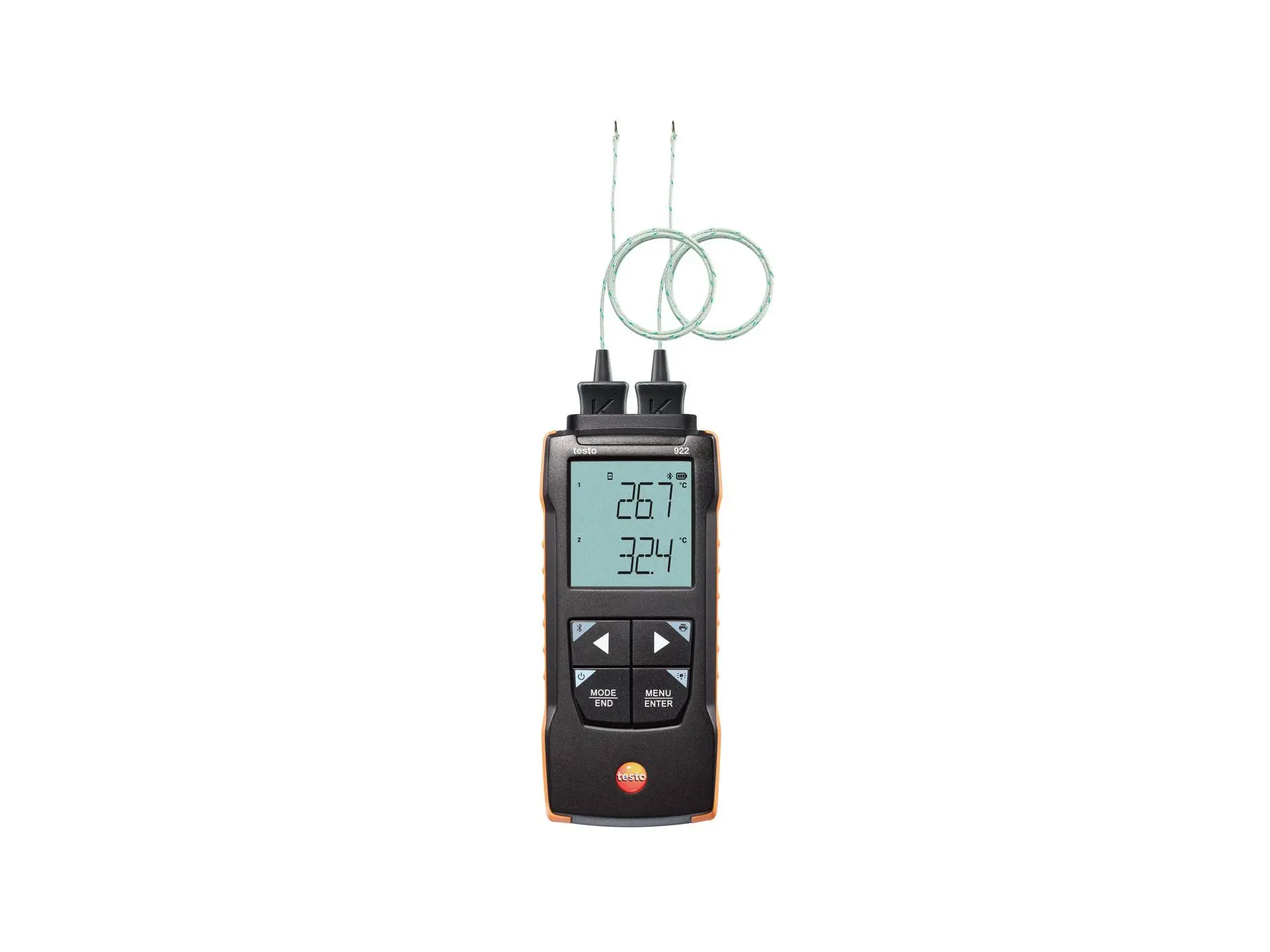 Produktfoto 1 von Testo Digitales Thermometer, 922, Differenzial, 2 bis 1000 °C, Messelement Typ K