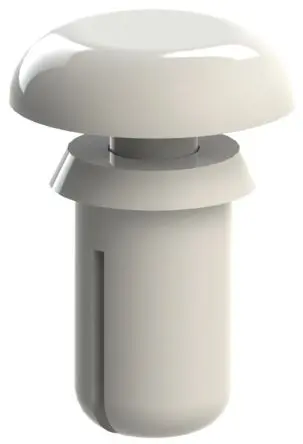 Produktfoto 1 von Essentra Schnappverschluss Niet, Ø 2.6 mm x 4.5 mm, Nylon, min. 1 mm, max. 2 mm