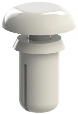 Produktfoto 1 von Essentra Schnappverschluss Niet, Ø 2.6 mm x 4.5 mm, Nylon, min. 2 mm, max. 3 mm