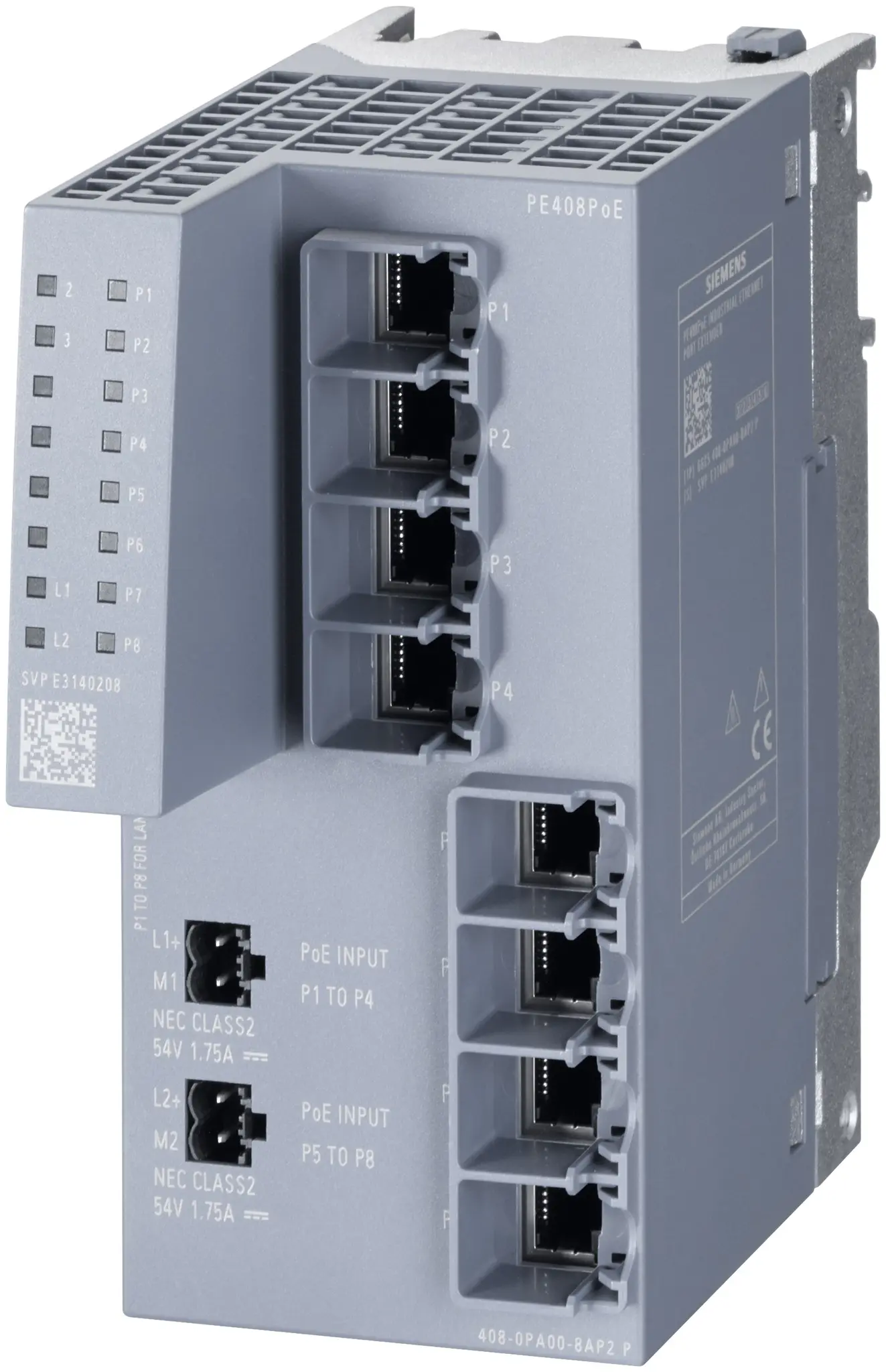 Produktfoto 1 von Siemens Ethernet-Switch PoE 8-Port Managed