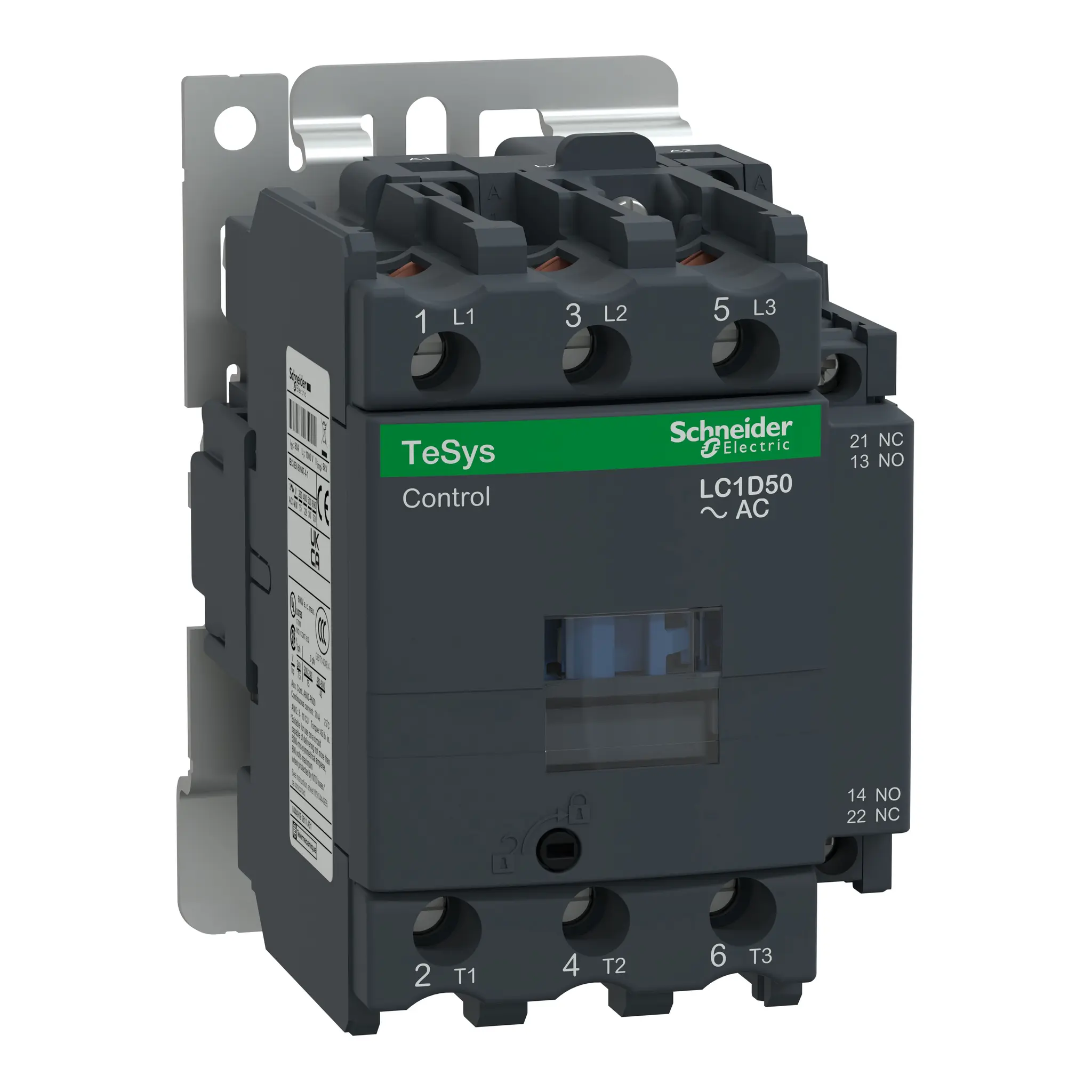 Produktfoto 1 von Schneider Electric LC1D Schütz 230 V-Spule, 3-polig, 1000V / 50 A 1 Schließer/1 Öffner Wechslerkontakt