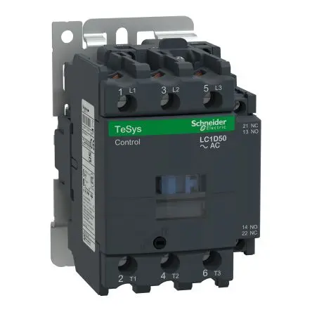 Produktfoto 1 von Schneider Electric TeSyS D Schütz 230V-Spule, 3-polig, 1kV / 50 A 1 Schließer/1 Öffner Motorsteuerung,
