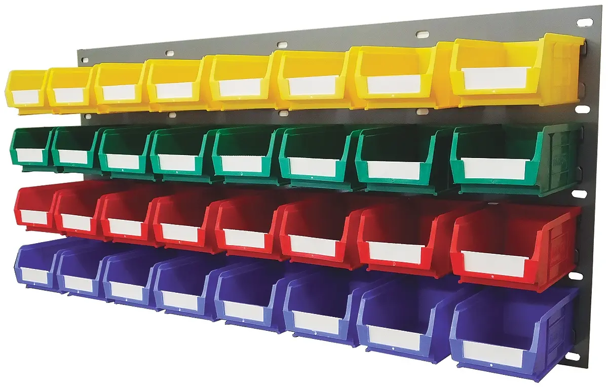 Produktfoto 1 von RS PRO Aufbewahrungseinheit mit geschlitzten Platten Tragbar Polypropylen, 438 mm x 914 mm x 165 mm