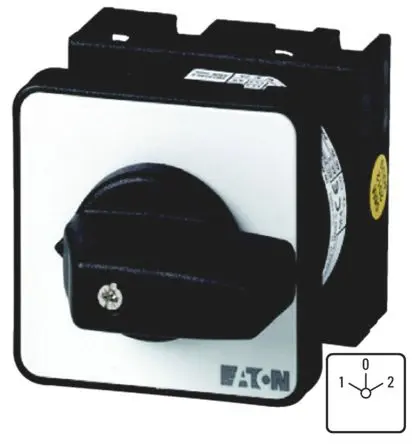 Produktfoto 1 von Eaton T0 Nockenschalter 20 A, 1-phasig, 3-Stufen Handkipphebel Schraube, 60 °-Wurfwinkel