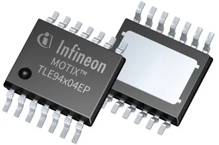 Produktfoto 1 von Infineon Motortreiber-IC Halbbrücke, PG-TSSO-14, 14-Pin, 20V, Schrittmotor, Gleichstrommotor, TLE94104EP