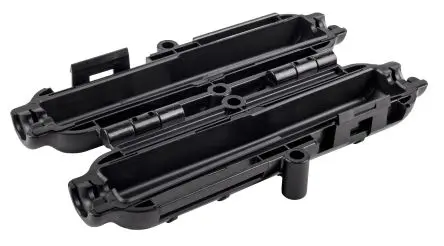 Produktfoto 1 von Multimedia Connect Schwarz Schutzhülse Wasserdichtes Gehäuse Faser- oder Kupferanschluss (RJ oder Koaxial) 142 mm