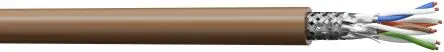 Produktfoto 1 von AXINDUS SF1000xSHMCy Cat7a Ethernet-Kabel, 100 m, Braun Abgeschirmt Geschirmt, Aussen ø 7.5 mm Außen-ø , Raucharm,