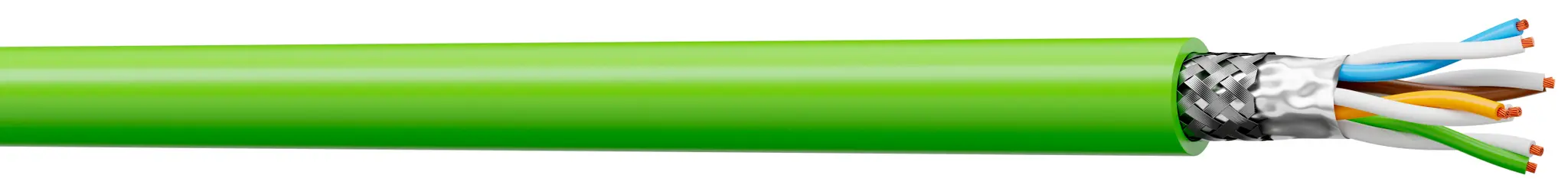 Produktfoto 1 von AXINDUS Cat5e Ethernet-Kabel, 100 m, Grün Abgeschirmt Geschirmt, Polyurethan