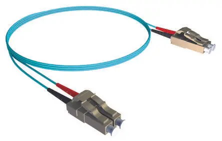 Produktfoto 1 von Multimedia Connect LWL-Kabel 1 m 2-Fasern, Raucharm halogenfrei Violett, Aqua, Gelb 50 μm