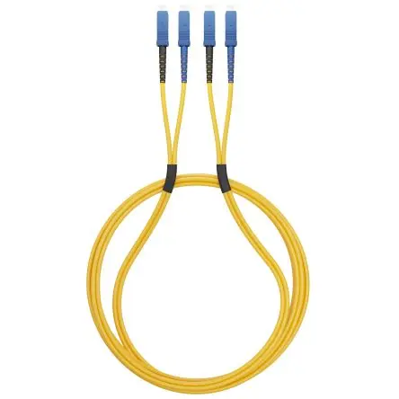 Produktfoto 1 von Multimedia Connect LWL-Kabel 1 m 2-Fasern, Raucharm halogenfrei Aqua, Gelb 9 μm
