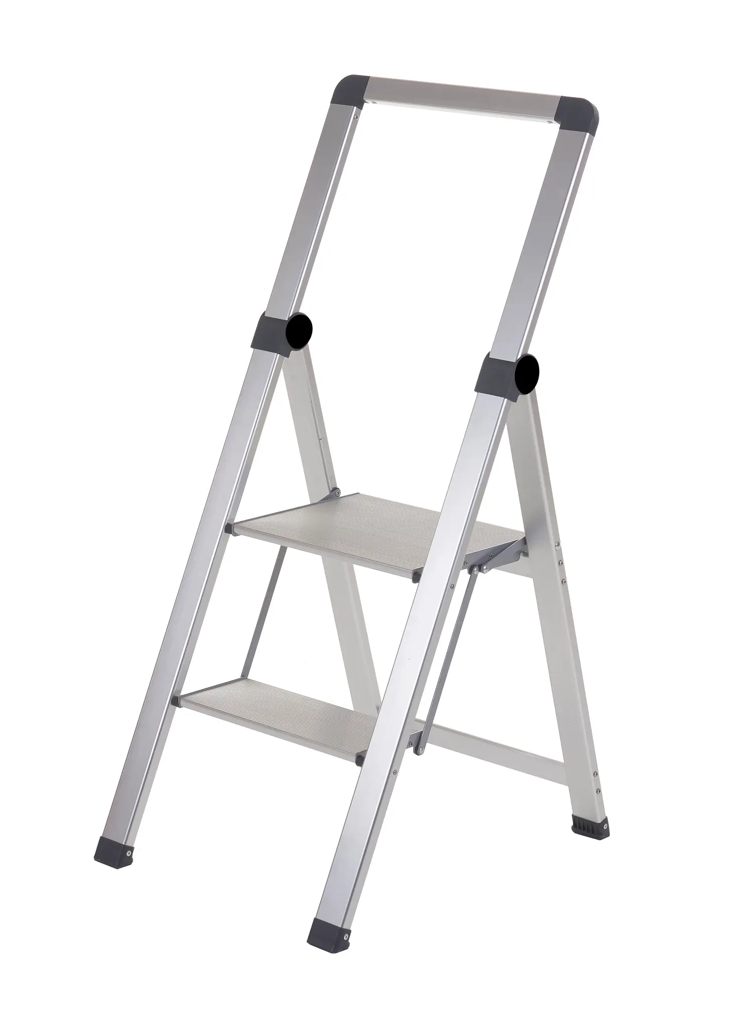 Produktfoto 1 von RS PRO Schritte 2 Stufen H.= 450mm L.= 1050 mm Aluminium Silber 4 kg