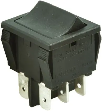 Produktfoto 1 von Arcolectric Panel Wippschalter 2-poliger Umschalter Ein-Neutral-Ein Ein-Aus-Ein, 6A, IP66