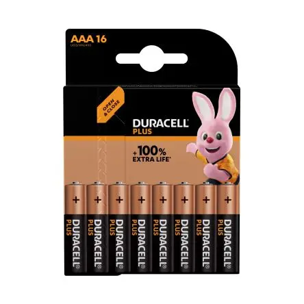 Produktfoto 1 von Duracell Duracell Plus AAA Batterie, Alkalisch, 1.5 V