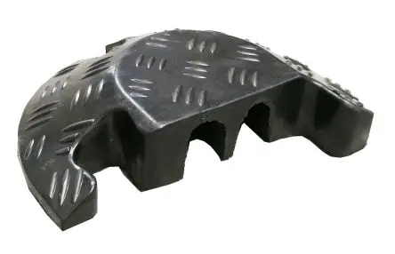 Produktfoto 1 von RS PRO Kabelabdeckung, 250mm x 160 mm Gummi, Schwarz