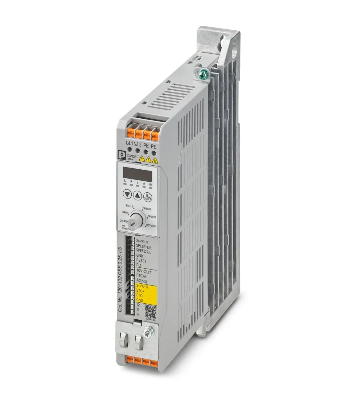 Phoenix Contact CSS 1-Phasen Anlasser mit variabler Drehzahl 0.25 kW 240 V ac 3.6 A 500Hz