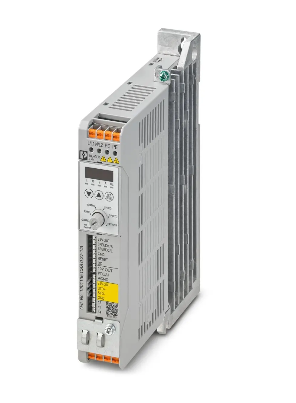 Phoenix Contact CSS 1-Phasen Anlasser mit variabler Drehzahl 0.37 kW 240 V ac 4.5 A 500Hz