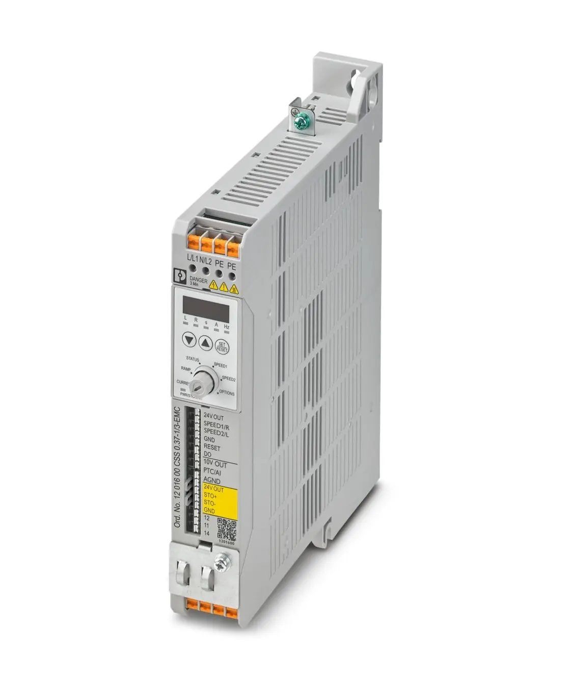 Produktfoto 1 von Phoenix Contact CSS 1-Phasen Anlasser mit variabler Drehzahl 0.37 kW 240 V ac 4.5 A 500Hz