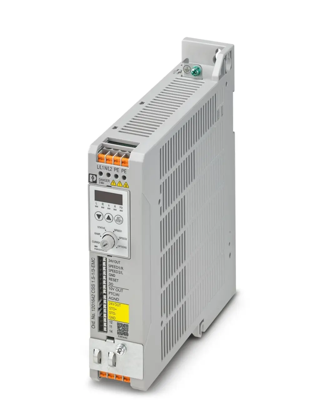 Phoenix Contact CSS 1-Phasen Anlasser mit variabler Drehzahl 1.5 kW 240 V ac 13.5 A 500Hz