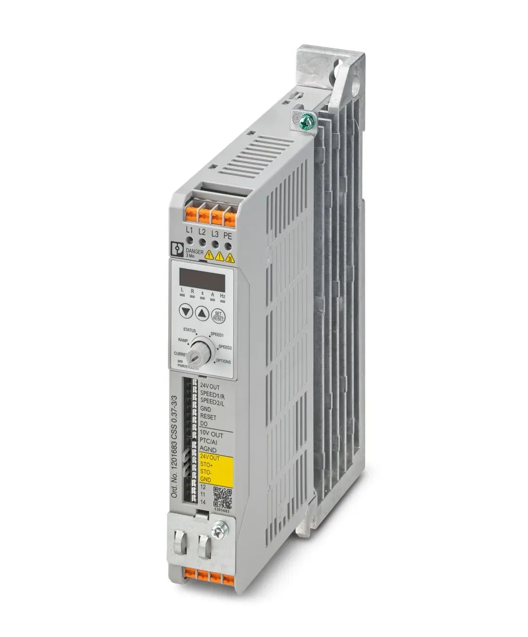 Produktfoto 1 von Phoenix Contact CSS 3-Phasen Anlasser mit variabler Drehzahl 0.37 kW 480 V ac 2.7 A 500Hz