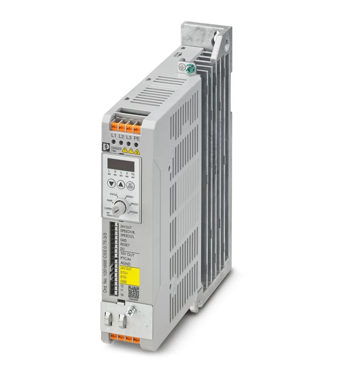 Produktfoto 1 von Phoenix Contact CSS 3-Phasen Anlasser mit variabler Drehzahl 0.75 kW 480 V ac 4.5 A 500Hz