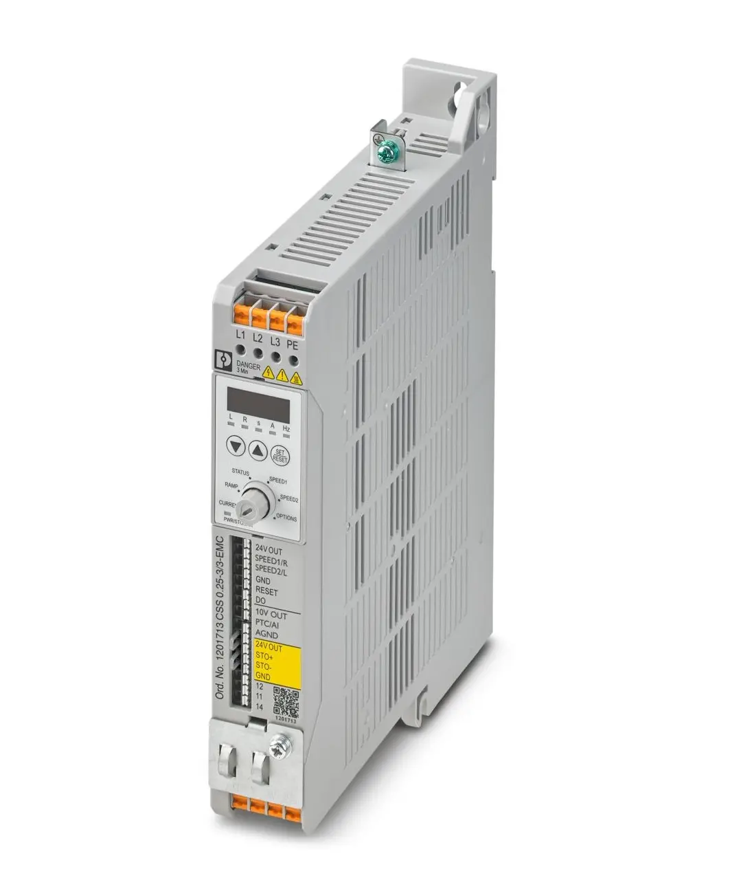 Produktfoto 1 von Phoenix Contact CSS 3-Phasen Anlasser mit variabler Drehzahl 0.25 kW 480 V ac 1.2 A 500Hz