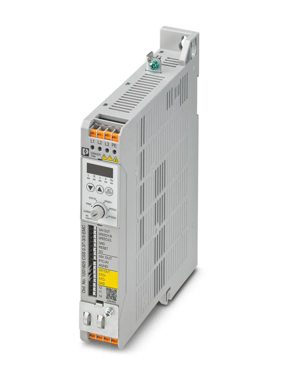 Produktfoto 1 von Phoenix Contact CSS 3-Phasen Anlasser mit variabler Drehzahl 0.37 kW 480 V ac 2.7 A 500Hz