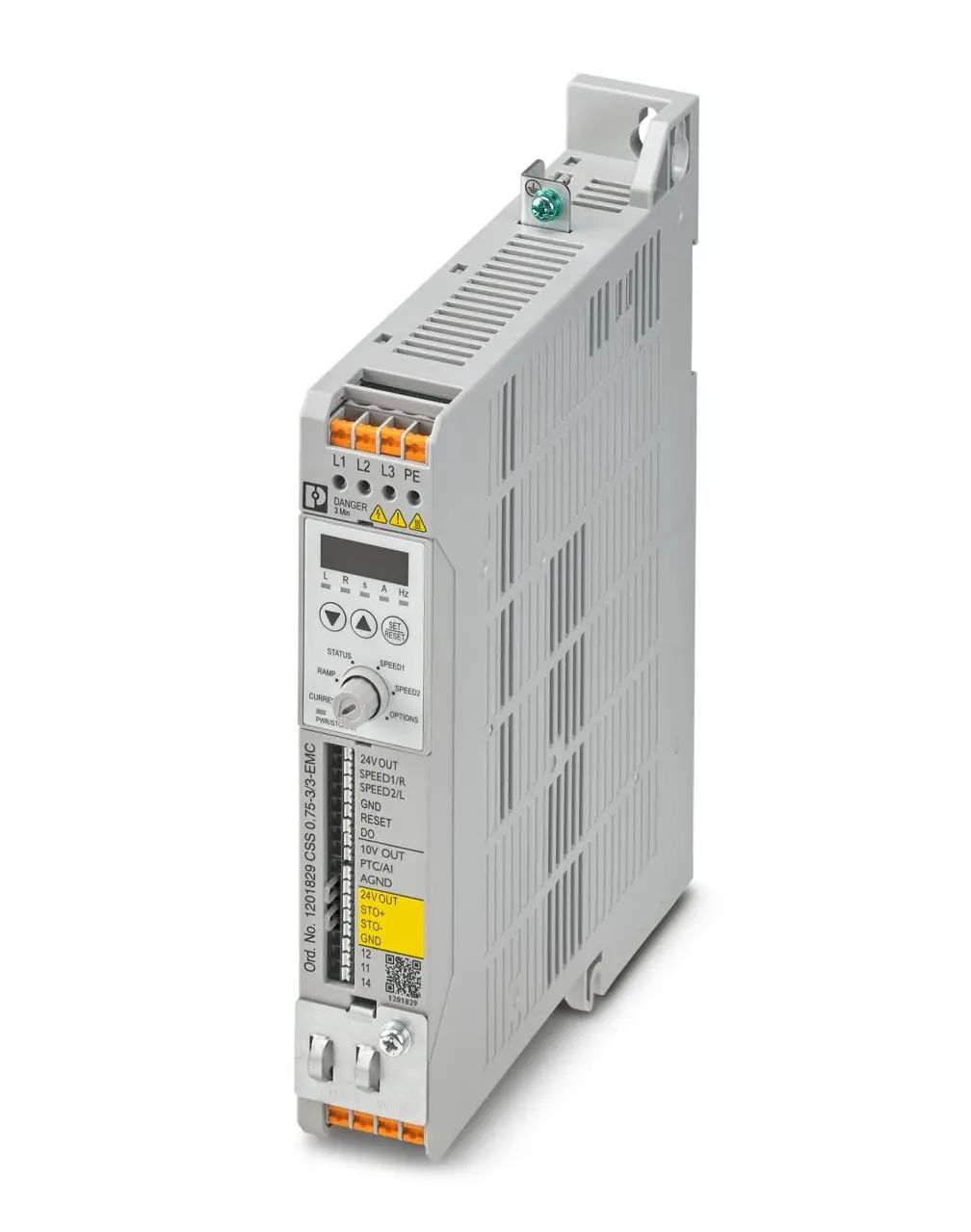 Produktfoto 1 von Phoenix Contact CSS 3-Phasen Anlasser mit variabler Drehzahl 0.75 kW 480 V ac 4.5 A 500Hz
