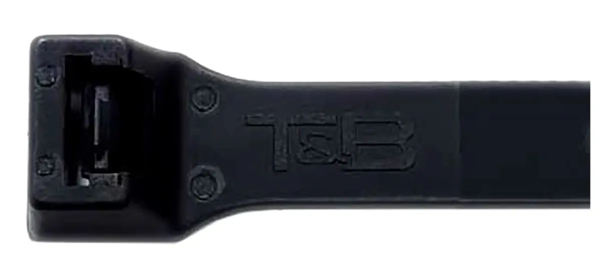Produktfoto 1 von Thomas & Betts Ty-Fast Nylon 6.6 Kabelbinder Nicht lösbar Schwarz 8.76 mm x 1.03 m