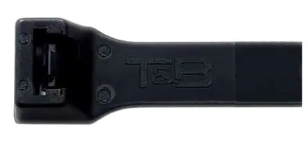 Produktfoto 1 von Thomas & Betts Ty-Fast Nylon 6.6 Kabelbinder Nicht lösbar Schwarz 8.76mm x 1.03 m