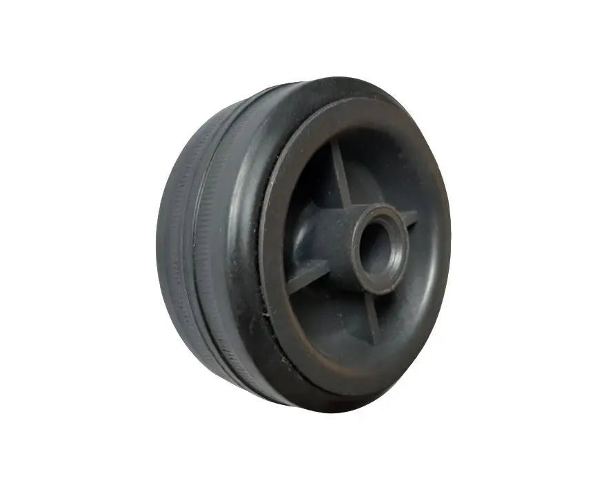 Produktfoto 1 von Guitel Hervieu Rollwagenrolle Schwarz, Mat. Gummi, 80 kg Ø 80 mm, B. 35 mm