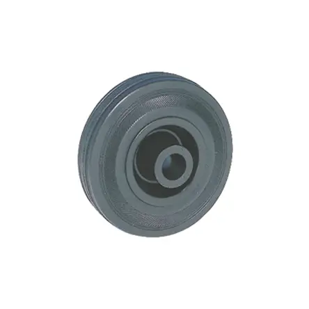 Produktfoto 1 von Guitel Hervieu Rollwagenrolle Schwarz, Mat. Gummi, 100 kg Ø 100 mm, B. 35 mm