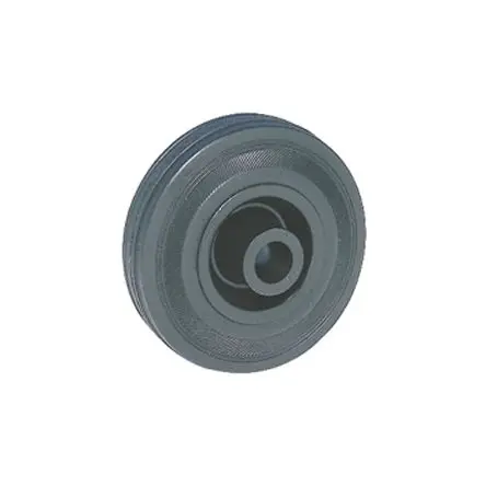Produktfoto 1 von Guitel Hervieu Rollwagenrolle Schwarz, Mat. Gummi, 100 kg, Abriebfest Ø 100 mm, B. 35 mm