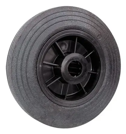 Produktfoto 1 von Guitel Hervieu Rollwagenrolle Schwarz, Mat. Gummi, 175 kg Ø 160 mm, B. 41 mm