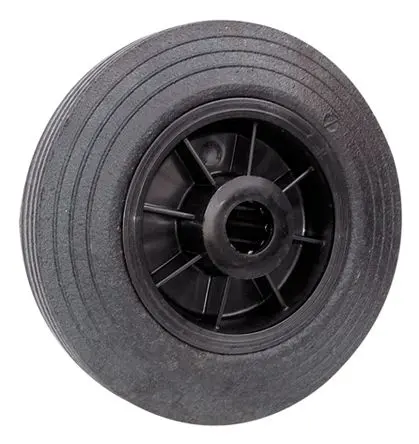 Guitel Hervieu Rollwagenrolle Schwarz, Mat. Gummi, 250 kg, Abriebfest Ø 250 mm, B. 50 mm
