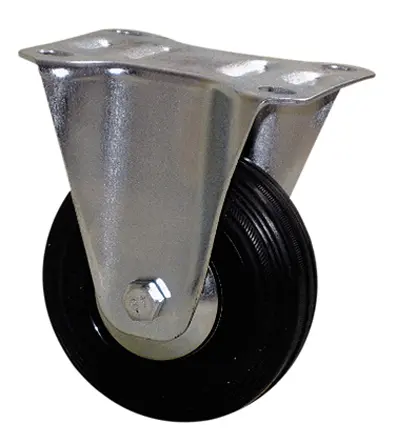 Produktfoto 1 von Guitel Hervieu Fest Lenkrolle, Rad ø 65mm, 65kg, Ges H. 85mm, Rad B. 27mm, 75 x 60mm, Platte, Gummi-Material