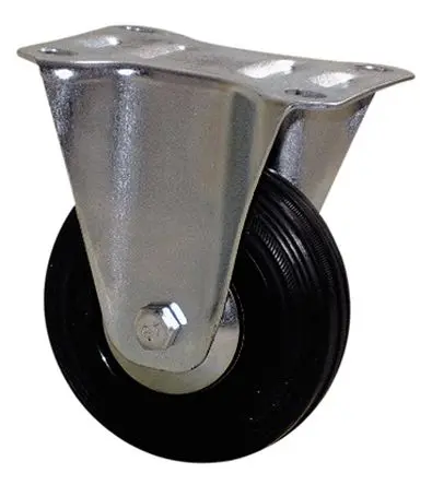 Produktfoto 1 von Guitel Hervieu Feststehend Rolle, Rad ø 50 mm, 50 kg, Ges H. 68 mm, Rad B. 24 mm, Gummi