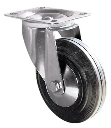 Produktfoto 1 von Guitel Hervieu Drehbar Rolle, Rad ø 160 mm, 175 kg, Ges H. 196 mm, Rad B. 41 mm, Gummi