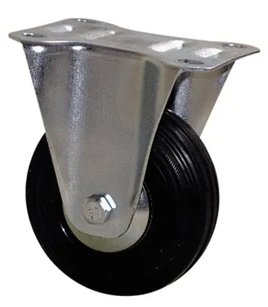 Produktfoto 1 von Guitel Hervieu Feststehend Rolle, Rad ø 100 mm, 100 kg, Ges H. 130 mm, Rad B. 35 mm, Gummi