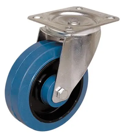 Produktfoto 1 von Guitel Hervieu Drehbar Rolle, Rad ø 125 mm, 250 kg, Ges H. 165 mm, Rad B. 42 mm, Gummi