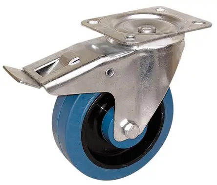 Produktfoto 1 von Guitel Hervieu Gebremst, schwenkbar Lenkrolle, Rad ø 125mm, 250kg, Ges H. 165mm, Rad B. 42mm, 135 x 110mm, Platte,