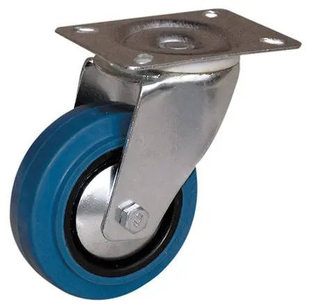 Produktfoto 1 von Guitel Hervieu Drehbar Rolle, Rad ø 100 mm, 150 kg, Ges H. 127 mm, Rad B. 32 mm, Gummi