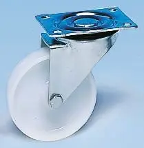 Guitel Hervieu Drehbar Rolle, Rad ø 80 mm, 80 kg, Ges H. 80 mm, Rad B. 30 mm, Polychoc