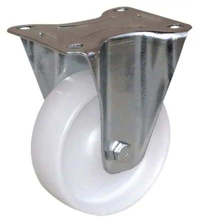 Produktfoto 1 von Guitel Hervieu Fest Lenkrolle, Rad ø 65mm, 65kg, Ges H. 86mm, Rad B. 27mm, 75 x 60mm, Platte, Polyolefin-Material