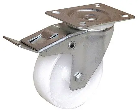 Produktfoto 1 von Guitel Hervieu Gebremst, schwenkbar Rolle, Rad ø 100 mm, 100 kg, Ges H. 130 mm, Rad B. 32 mm, Polychoc