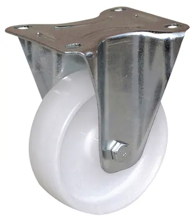 Produktfoto 1 von Guitel Hervieu Fest Lenkrolle, Rad ø 125mm, 125kg, Ges H. 158mm, Rad B. 37mm, 105 x 80mm, Platte, Polyolefin-Material