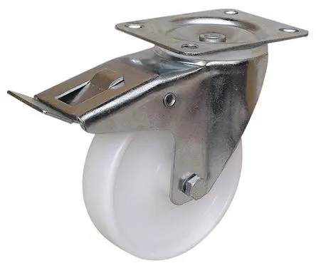 Produktfoto 1 von Guitel Hervieu Gebremst, schwenkbar Rolle, Rad ø 150 mm, 175 kg, Ges H. 150 mm, Rad B. 38 mm, Polypropylen
