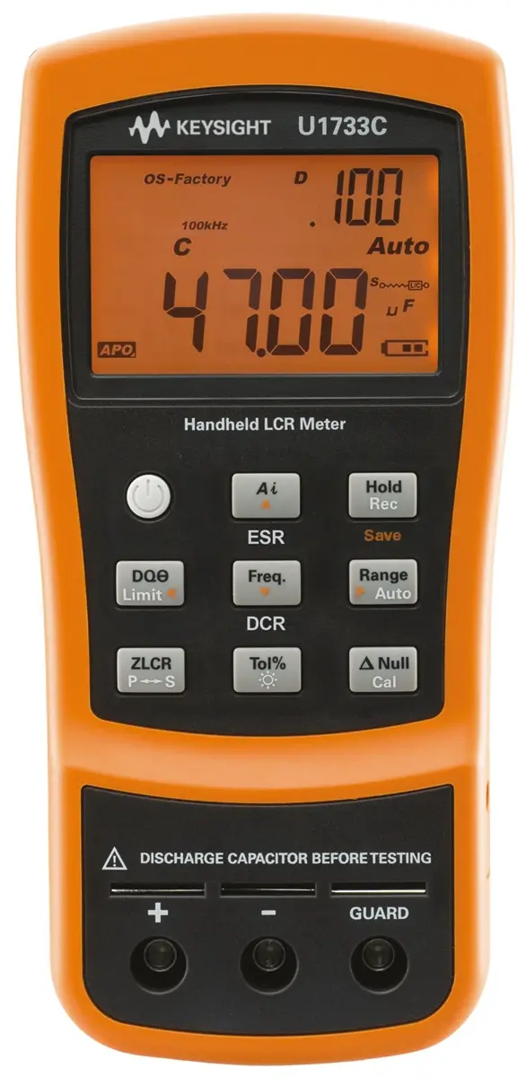 Produktfoto 1 von Keysight Technologies U1733C Tragbar LCR-Messgerät 20 mF 200 mΩ 2000 h, 100 kHz LCD