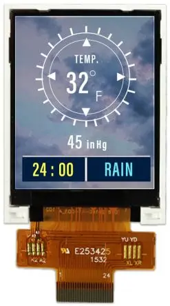 Produktfoto 1 von NEWHAVEN DISPLAY INTERNATIONAL Farb-LCD 1.8 Zoll Parallel, 128 x 160 pixel, 29.03 x 36.04 mm LED