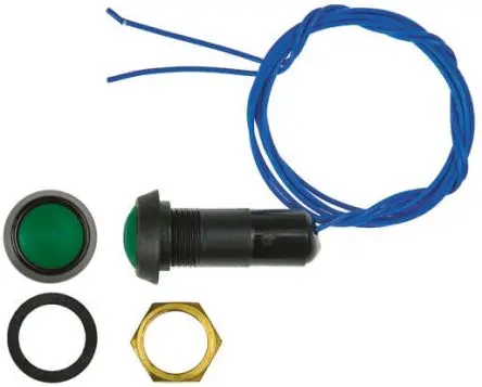 Produktfoto 1 von ITW 59 Miniaturdruckschalter lichtdurchlässig Tastend Panel Ø 13.6 mm, SPST / 400mA 50 V dc 125 V ac, IP67