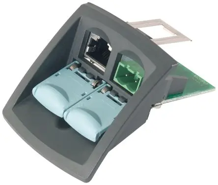 Siemens Buchse RJ45-Steckverbinder, 2-Port 2-polig DIN-Hutschiene